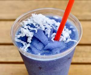 Coconut-Blueberry Slushie (made from scratch with organic muddled blueberries)